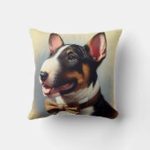 ヴィンテージブル絵を描テリアポートレート クッション (裏面)