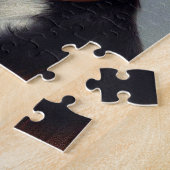 ヴィンテージブル絵を描テリアポートレート ジグソーパズル (側面)