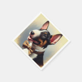 ヴィンテージブル絵を描テリアポートレート スタンダードカクテルナプキン (角)