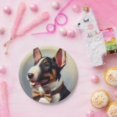 ヴィンテージブル絵を描テリアポートレート ペーパープレート (パーティー)