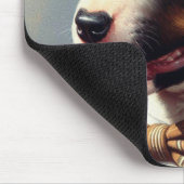 ヴィンテージブル絵を描テリアポートレート マウスパッド (コーナー)