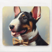 ヴィンテージブル絵を描テリアポートレート マウスパッド (正面)