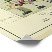 ヴィンテージブレンデルフラワーモデルアドアートプリント ポスター (角)