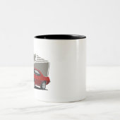 ヴィンテージブロックレッドカマロ ツートーンマグカップ (中央)