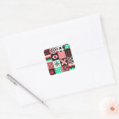 ヴィンテージブロック図形抽象芸術の背景。 スクエアシール (封筒)