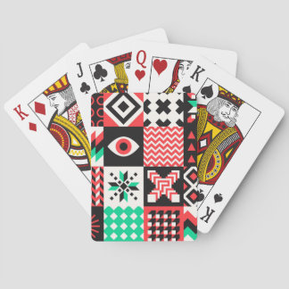 ヴィンテージブロック図形抽象芸術の背景。 トランプ