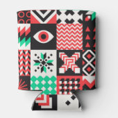 ヴィンテージブロック図形抽象芸術の背景。 缶クーラー (裏面)