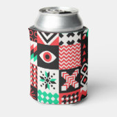 ヴィンテージブロック図形抽象芸術の背景。 缶クーラー (缶裏面)