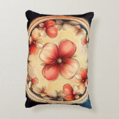 ヴィンテージブロッサムメダリオン – フローラアクセント枕 アクセントクッション (裏面(縦))