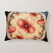 ヴィンテージブロッサムメダリオン – フローラアクセント枕 アクセントクッション (裏面)