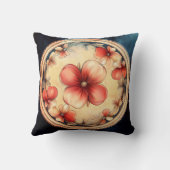 ヴィンテージブロッサムメダリオン – フローラ装飾用クッション クッション (裏面)