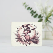 ヴィンテージブロムスティックの美しい魔女 ポストカード (スタンド正面)