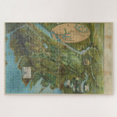 ヴィンテージブロンクスNYの地図(1915) ジグソーパズル (横)