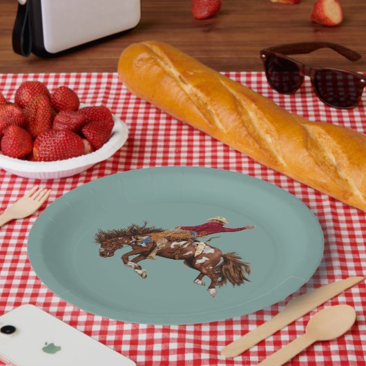 ヴィンテージブロンコライダー ペーパープレート (ピクニック)