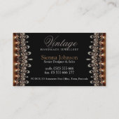 ヴィンテージブロンズサテンジュエリー名刺 名刺 (裏面)