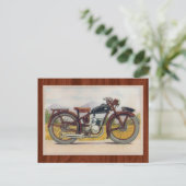 ヴィンテージブロンズバイクプリント ポストカード (スタンド正面)