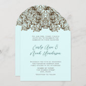 ヴィンテージブロンズ製鉄工結婚式招待状 招待状 (正面/裏面)