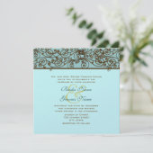 ヴィンテージブロンズ製鉄工結婚式招待状 招待状 (スタンド正面)