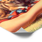 ヴィンテージブロンドのピンアップ ポスター (角)