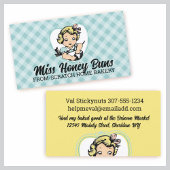 ヴィンテージブロンド女の子を攪拌バッターベーカリー料理 名刺