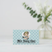 ヴィンテージブロンド女の子を攪拌バッターベーカリー料理 名刺 (スタンド正面)