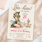 ヴィンテージブロンド・イェー女性のカーボーイ21歳 招待状