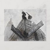 ヴィンテージブロードウェイコーナーサイン – ニューヨークシティポスト ポストカード (正面)