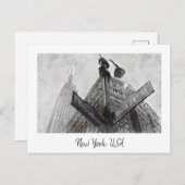 ヴィンテージブロードウェイコーナーサイン – ニューヨークシティ ポストカード (正面/裏面)