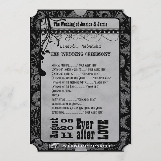 ヴィンテージブロードウェイポスター映画チケット結婚ズ プログラム (正面)