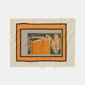 ヴィンテージブロードウェイ音楽会場広告 フリースブランケット (正面(横))