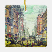 ヴィンテージブロードウェイ、NYC(1880s) セラミックオーナメント (正面)