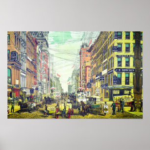 ヴィンテージブロードウェイ、NYC(1880s) ポスター