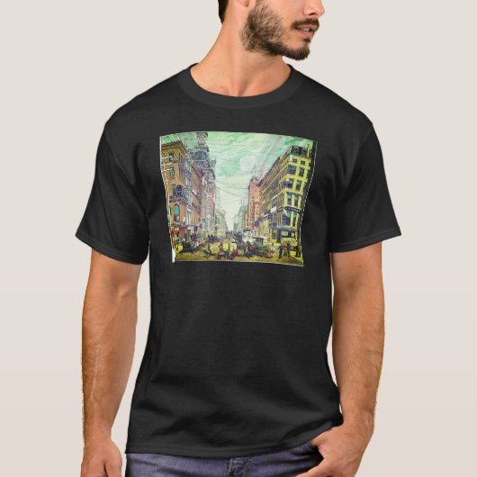 ヴィンテージブロードウェイ、NYC(1880s)Tシャツ Tシャツ (正面)