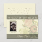 ヴィンテージブーケとフレーム悔やみや弔慰ありがとうP ポストカード (正面/裏面)