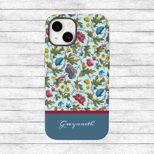 ヴィンテージブーケとポピーイラストレーションと名前 Case-Mate iPhone 14ケース