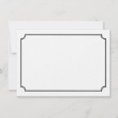 ヴィンテージブーケアートスケッチ結婚フレームのカップル ノートカード (裏面)