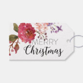 ヴィンテージブーケクリスマスホリデー ギフトタグ (正面(横))