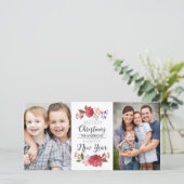 ヴィンテージブーケクリスマスホリデー シーズンカード (スタンド正面)