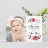 ヴィンテージブーケクリスマスホリデー シーズンカード (スタンド正面)