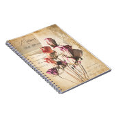 ヴィンテージブーケバラフェミニンジャンクジャーナル ノートブック (右側)