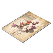 ヴィンテージブーケバラフェミニンジャンクジャーナル ノートブック (左側)