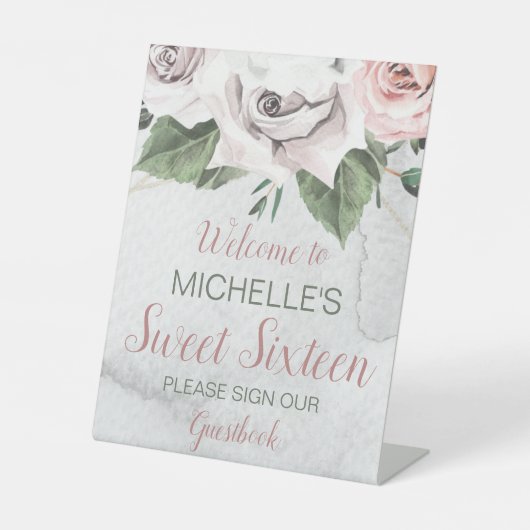 ヴィンテージブーケバラSweet sixteen 台座サイン (正面)