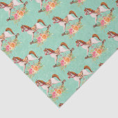 ヴィンテージブーケパターン付きフローラロッキング馬 薄葉紙 (詳細)