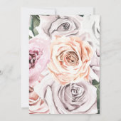 ヴィンテージブーケブライダルシャワー 招待状 (裏面)