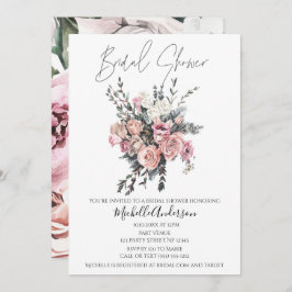 ヴィンテージブーケブライダルシャワー 招待状