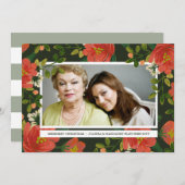 ヴィンテージブーケホリデーフォトカード シーズンカード (正面/裏面)