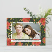 ヴィンテージブーケホリデーフォトカード シーズンカード (スタンド正面)