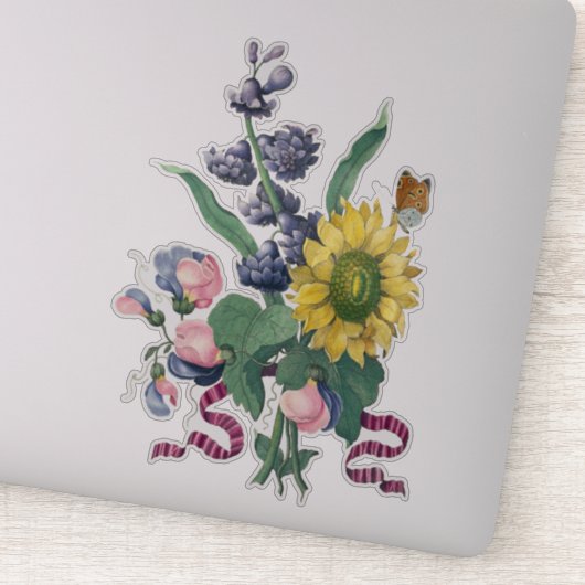 ヴィンテージブーケボタニカルイラストレーション シール (詳細)