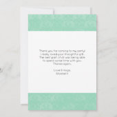 ヴィンテージブーケ付きロッキング馬 サンキューカード (裏面)