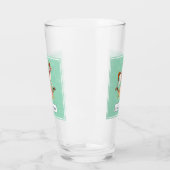 ヴィンテージブーケ付きロッキング馬 タンブラーグラス (左)